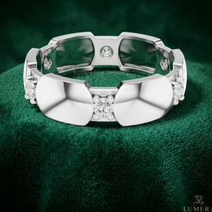 Anillo de Diamante Cultivado en Laboratorio con Corte Redondo de Diseñador, Chapado en Rodio, en Oro Blanco de 9KT, 10KT, 14KT y 18KT, Certificado IGI, Anillo de Compromiso de Lujo - Product Image 2