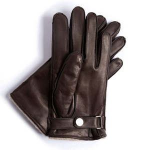 Gants en cuir pour homme, style uni, chauffe-mains, couleur noire, pour le cyclisme, les activités de plein air et les voyages, spécial hiver - Product Image 6