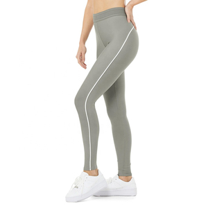 Wholesale Women's Mid Waist Legging Custom <b>Yoga</b> <b>Pants</b> <b>Plus</b> <b>Size</b> Breathable Solid Quick Dry Lightweight Spandex/Nylon Gym Fitness - Product Image 6