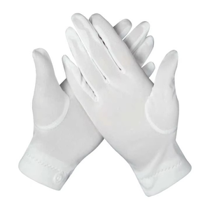 Gants maçonniques blancs 100 % coton avec broderie personnalisée du Rite écossais du 32e degré et logo sur mesure - Product Image 5