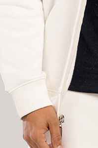 Sudadera con Capucha Blanca para Hombre, Cierre de Cremallera, Corte Holgado, 100% Algodón, Felpa Francesa, Estilo Casual para Otoño, Tejido de Punto, Color Sólido - Product Image 6