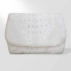 Sac à main en cuir de crocodile véritable pour femmes Petit portefeuille à trois volets de luxe pour femmes Taille L14 X H9.5cm - Product Image 6