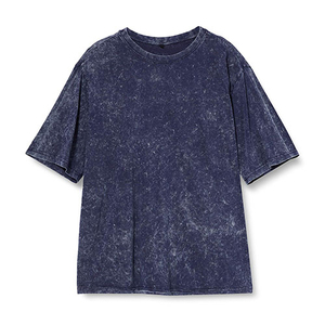 Camiseta Corta de Cuello Redondo para Hombre y Mujer, Personalizada, de Alta Calidad, 230 g/m², Lavada con Ácido, Estilo Informal, de Algodón - Product Image 1
