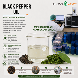 น้ำมันหอมระเหยพริกไทยดำ AROMA ATSIRI บริสุทธิ์ 100% คุณภาพพรีเมียม กลิ่นหอมแรงและรสเผ็ดร้อน เหมาะสำหรับใช้เป็นน้ำหอม - Product Image 6