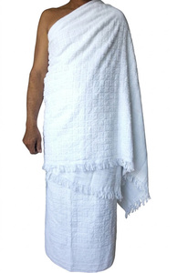 Prime Quality <b>Men</b> Ihram Towels 100% Pure Cotton White Solid 2 Piece Set for Hajj Umrah Spring Quick Dry Breathable Lightweight - Product Image 6