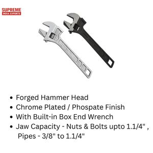 10 Inch Đầu Búa Có Thể Điều Chỉnh Cờ Lê 3 Trong 1 Carbon Thép Chrome Mạ Phosphate Kết Thúc Đầu Búa Đa Chức Năng Tay Công Cụ - Product Image 3