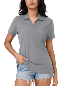 Chemise polo pour femmes, respirante, personnalisable avec logo, vente en gros, manches courtes, chemise polo de travail avec logo - Product Image 5