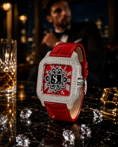 Montre en alliage de quartz et diamant de 43 mm pour homme, avec cadran en verre - Montre élégante et tendance en provenance d'Inde, directement de l'usine - Product Image 5
