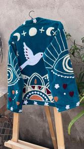 Rajasthani handmade Embroidered Velvet Jacket Boho Suzani Style <b>bird</b> Design Velvet Suzani Jacket - Product Image 3