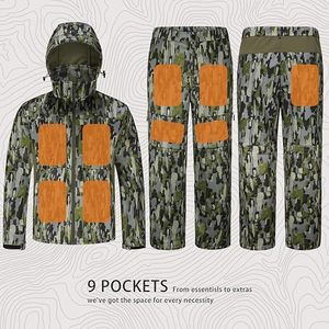 <b>Men</b> Camouflage Hunting <b>Jacket</b> And Pants Set <b>Soft</b> <b>Shell</b> Waterproof Outdoor Wear Autumn Apparel - Product Image 2