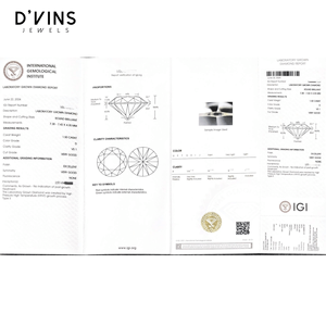 Diamant de laboratoire D'vins Jewels, taille brillant ronde, couleur D, 1,5 carat, pour la fabrication de bijoux, HPHT CVD, bon prix - Product Image 6
