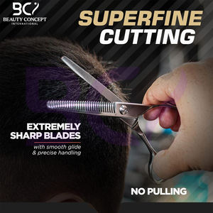 Ciseaux de coiffure en acier inoxydable de qualité supérieure, tendance et durables, pour une coupe fluide avec repose-doigts confortable - Product Image 5