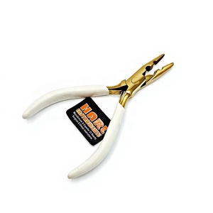 คีมต่อผมสแตนเลสสีทอง ด้ามจับสีขาว สำหรับใช้ในบ้าน ติดตั้งและถอดเม็ดไมโครลิงค์ - Product Image 6