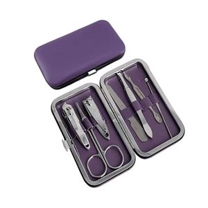 Manicure Set 12 Piece <b>Red</b> Textured Case Pink Handle Stainless Steel Tools Professional Personal Care Grooming Kit - Product Image 4