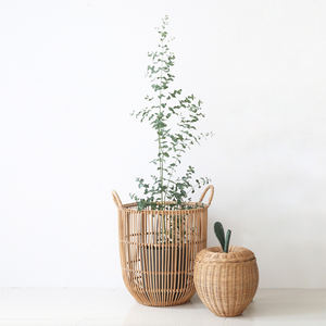 Handmade Rattan <b>Storage</b> <b>Basket</b> with Handle Home Decoration Living Room Bedroom Decor <b>Large</b> <b>Baskets</b> for Export - Product Image 5
