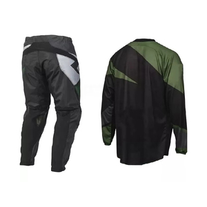 Chemise de course moto à manches longues pour homme, noire et verte, à blocs de couleur, séchage rapide, manches longues, pour toutes les saisons - Product Image 2