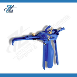 Spéculum gynécologique à quatre lames de taille moyenne avec tube d'extraction de fumée chirurgical – Instrument réutilisable de qualité supérieure pour les procédures cervicales - Product Image 5