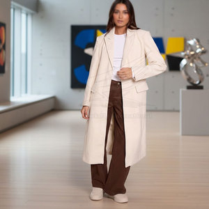 Abrigo Largo Clásico de Invierno para Mujer, Estilo Informal, de Lona y Lana, Transpirable, de Alta Calidad, para Uso Diario - Product Image 5