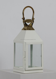 ชุดโคมไฟทรงสี่เหลี่ยมสีทองทันสมัยของตกแต่งบ้านเชิงเทียนคริสต์มาสแก้วใส - Product Image 5