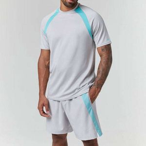 Ensemble de veste et short en tissu respirant imprimé tendance pour hommes, vêtements décontractés d'été, ensemble de jogging deux pièces, t-shirt en coton et short - Product Image 5