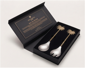 Modern Luxury Stainless Steel Silverware Salad Server With Handcrafted Handles For Kitchenware Hotel Restaurants - Product Image 4