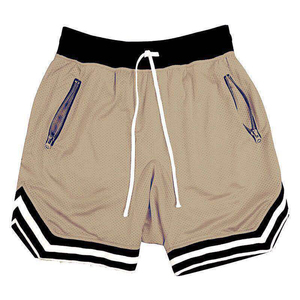 Wholesale High Quality 100% Polyester Quick Dry All Over Sublimation Printed Double Sided Heavy Mesh <b>Short</b> With Zipper Pockets - Product Image 3