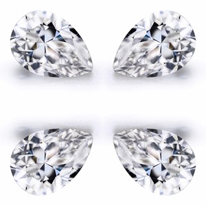 เพชร CVD Pear ตัดสีขาว50-90ได้รับการรับรองความคมชัด VVS1เพชร IGI เพชร HPHT ทรงหลวม - Product Image 1