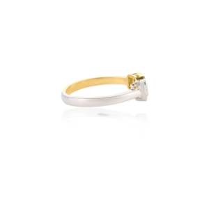 18K Gold Two-Toned Emerald and Diamond Statement Ring for Women - Product Image 4