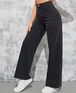 New Retro Straight Jeans Female Embroidery <b>Stretch</b> Mid Waist Breathable Japan Style Casual Pants - Product Image 6