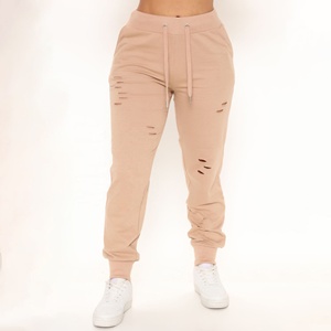 Hot Sale Custom Logo Winter <b>Lace</b> Flat Women's Straight Leg Joggers Drawstring Waist Heavyweight Fleece <b>Elastic</b> Jogger Pant - Product Image 1