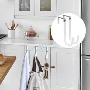 Confezione da 4 ganci per porta con gomma anti-graffio, appendiabiti da appendere sopra la porta - Product Image 3