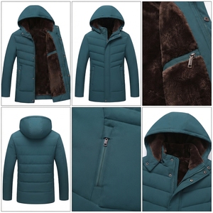 OEM Men's Thermal Hooded Jacket Warm Padded <b>Coat</b> for Hiking Camping and Casual Wear - Product Image 6