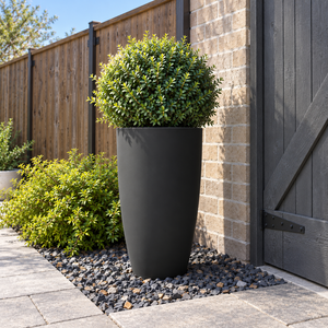 White Matte Fiberglass Vase Shape Flower <b>Pot</b> Trio 48 39 <b>30cm</b> Wide Tall Tapered Indoor Outdoor Garden Decoration - Product Image 3