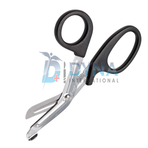Tijeras para Vendajes de Alta Calidad de 16 cm / 6 1/4 Pulgadas, Anillos de Plástico Negro, Instrumentos Ortopédicos con Certificación CE - Product Image 5