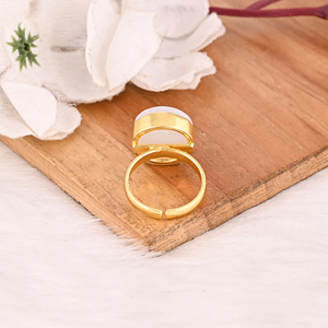 Natural White Onyx Gemstone Stylish <b>Ring</b> Handmade Jewelry for Women - Product Image 5