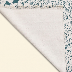 Aqua <b>Teal</b> Ivory Distressed Floral Wool <b>Rug</b> Handmade Non-Slip Eco-Friendly Thick Pile Area Carpet for Living Room Hotel Interior - Product Image 4