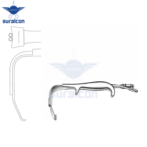 Retractor Tebbetts de 18.5 cm (7¼ Pulgadas) 90 x 24 mm con Iluminación de Fibra Óptica, Incluye Tubo y Adaptador para Cable de Fibra Óptica - Product Image 2
