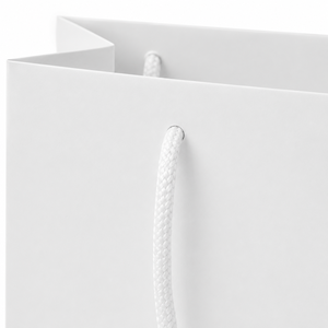 Bolsa de Papel Blanca para Compras, Tamaño Mediano, Asa de Cuerda, Empaque Premium para Regalos, Suministro al por Mayor y Menor - Product Image 4