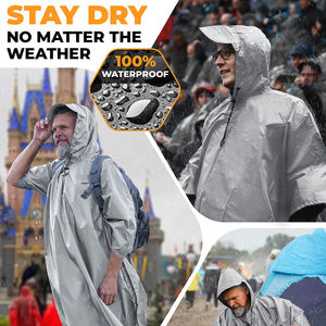 Vêtements de pluie imperméables pour filles - Vêtements d'extérieur en nylon respirant pour un usage quotidien - Product Image 3