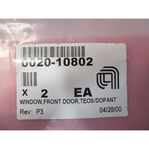 2 AMAT 0020-10802 หน้าต่าง, ประตูหน้า, TEOS/DOPANT - อุปกรณ์และชิ้นส่วนเซมิคอนดักเตอร์ระดับโลกที่เชื่อถือได้ - Product Image 1