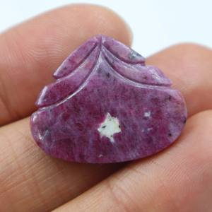 Pierre précieuse cabochon en rubis rouge naturel sculpté, pierre lisse sculptée à la main, fournisseur en gros de pierres pour bijoux - Product Image 3