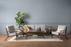 Versatile Modern Durable Rectangular <b>Coffee</b> <b>Table</b> In <b>Walnut</b> Veneer Finish for Living Room Office Waiting Area - Product Image 6