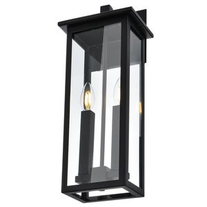 Matte Black Finish Outdoor Wall <b>Sconce</b> Exterior Porch <b>Light</b> Wall Mount Lantern Clear Glass House Farmhouse Outdoor Wall Lamps - Product Image 5