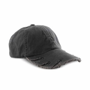 Distressed Denim Baseball Cap Unisex 6-Panel Vintage Casual Hat Adjustable Back Closure Solid Color Spring Summer Wear - Product Image 1