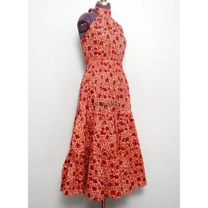 Beautiful Digital Printed Maxi Cotton Floral Plus-size Women O-Neck Loose Fit Sleeveless Eco-Friendly Breathable <b>Dress</b> - Product Image 4