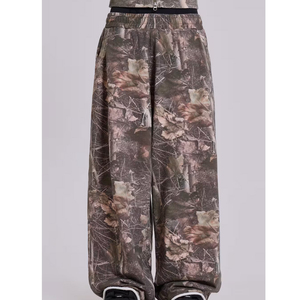 Pantalones Deportivos Negros para Hombre, Estilo Desgastado, Cintura Elástica, Estilo Urbano, Joggers Oversize, 100% Algodón, Peso Medio, para Otoño - Product Image 6
