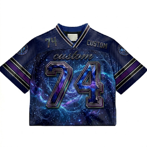 Custom Sublimation Print American Sleeve <b>Mesh</b> Jersey Quick Dry Breathable Polyester Sports Wear Wholesale Team Uniforms OEM - Product Image 4