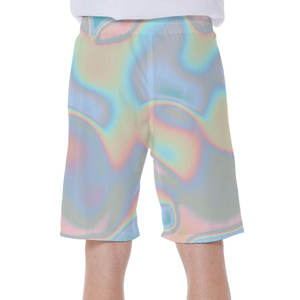 Men's Solid Board <b>Shorts</b> High Elastic Waist Drawstring Closure Breathable Eco-Friendly <b>Quick</b> <b>Dry</b> Canvas Polyester/Cotton Printed - Product Image 3