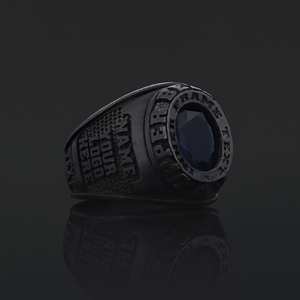 Anillo de Graduación Universitario BOJ MCollege Ring 007 Personalizado en Plata con Diamantes, Unisex, Certificado por GIA, Micro, Bajo Precio - Product Image 2