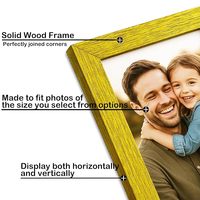 Marco de Fotos de Madera Maciza Hecho a Mano, Diseño Vintage Moderno, para Aniversario de Bodas, Cumpleaños, Pareja, Bebé Recién Nacido